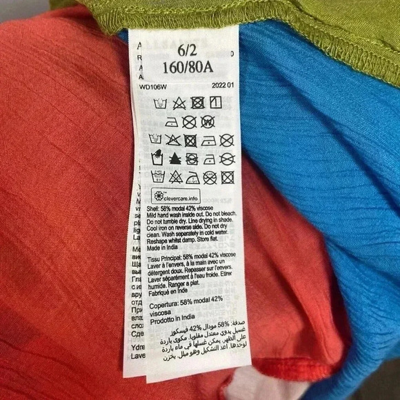 All Saints Aida Color Block Maxi Dress Size US 2 Sheer Boho Halter Tie Colorful - Picture 11 of 11